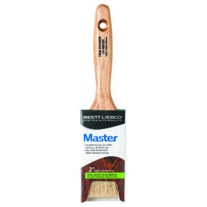 Polyester Blend 2-1/2 inch Bestt Liebco 557565400 Master Water Based Clears Trim Brush 